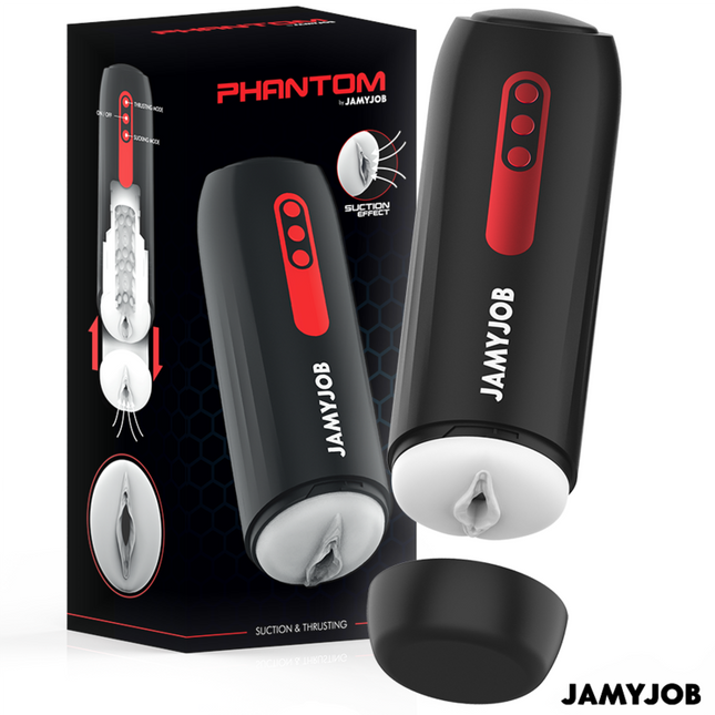 JAMYJOB - MASTURBATEUR VAGIN AUTOMATIQUE PHANTOM 5 MODES D'ASPIRATION ET DE POUSSE by JAMYJOB