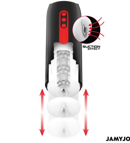 JAMYJOB - MASTURBATEUR VAGIN AUTOMATIQUE PHANTOM 5 MODES D'ASPIRATION ET DE POUSSE by JAMYJOB