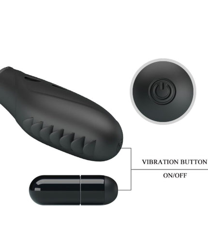 PRETTY LOVE - VIBRATEUR DOIGT EN SILICONE GILO NOIR by PRETTY LOVE