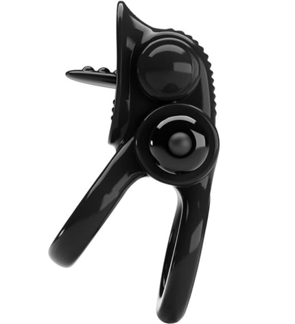 PRETTY LOVE - PASSIONATE RING DOUBLE ANNEAU VIBRANT + STIMULATEUR DE CLITORIS NOIR by PRETTY LOVE