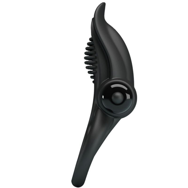 PRETTY LOVE - DOUBLE ANNEAU VIBRANT + STIMULATEUR DE CLITORIS 10 VIBRATIONS NOIR by PRETTY LOVE