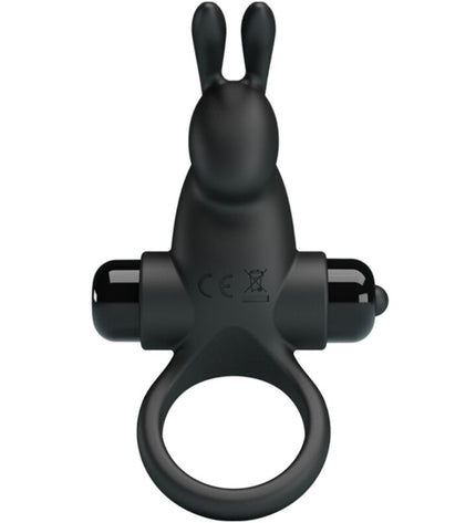 PRETTY LOVE - ANNEAU VIBRANT + STIMULATEUR DE CLITORIS RABBIT 10 VIBRATIONS NOIR by PRETTY LOVE PARTY UP