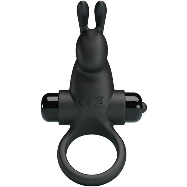 PRETTY LOVE - ANNEAU VIBRANT + STIMULATEUR DE CLITORIS RABBIT 10 VIBRATIONS NOIR by PRETTY LOVE PARTY UP