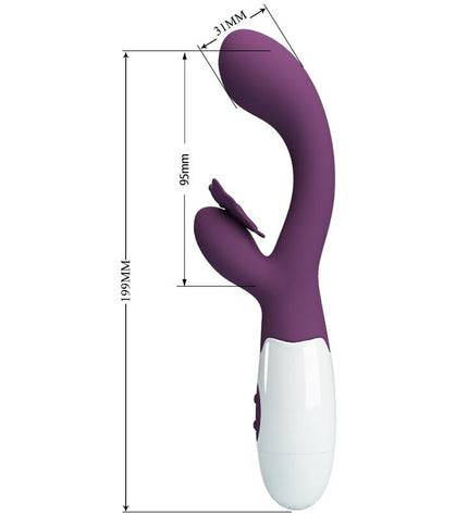 PRETTY LOVE - BUTTERFLY KISS VIBRATEUR RABBIT ET STIMULATEUR DE POINT G VIOLET by PRETTY LOVE FLIRTATION