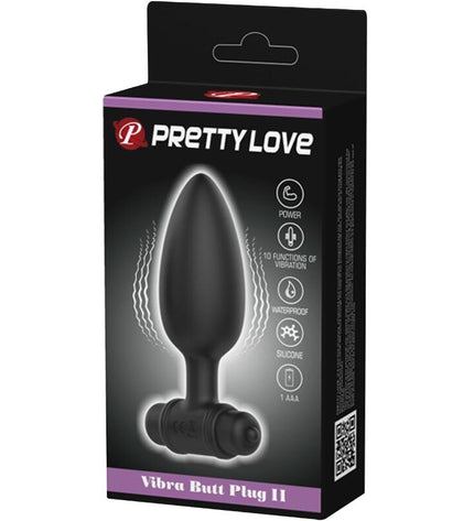 PRETTY LOVE - VIBRA BUTT PLUG 2 PLUG ANAL 10 VIBRATIONS NOIR by PRETTY LOVE