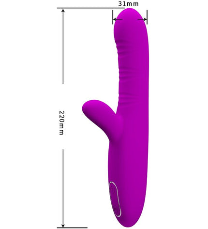 PRETTY LOVE - VIBRATEUR MULTIFONCTION ANGELIQUE + STIMULATEUR DE CLITORIS VIOLET by PRETTY LOVE