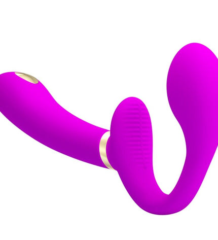 PRETTY LOVE - THUNDERBIRD DOUBLE VIBRATEUR STRAP-ON TÉLÉCOMMANDE VIOLET by PRETTY LOVE