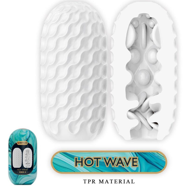 PRETTY LOVE - MASTURBATEUR POUR HOMME EN SILICONE HOT WAVE BLANC by PRETTY LOVE