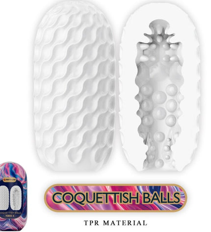 PRETTY LOVE - COQUETTISH BALLS MASTURBATEUR HOMME EN SILICONE BLANC by PRETTY LOVE