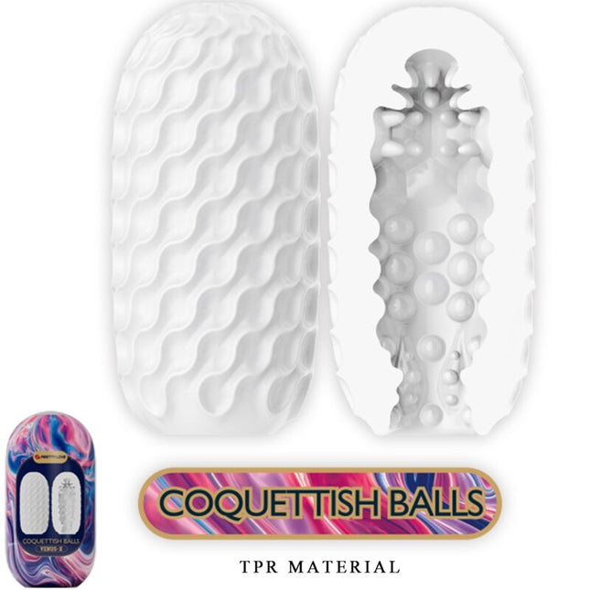 PRETTY LOVE - COQUETTISH BALLS MASTURBATEUR HOMME EN SILICONE BLANC by PRETTY LOVE