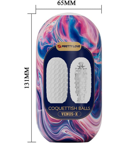 PRETTY LOVE - COQUETTISH BALLS MASTURBATEUR HOMME EN SILICONE BLANC by PRETTY LOVE