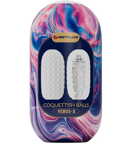 PRETTY LOVE - COQUETTISH BALLS MASTURBATEUR HOMME EN SILICONE BLANC by PRETTY LOVE