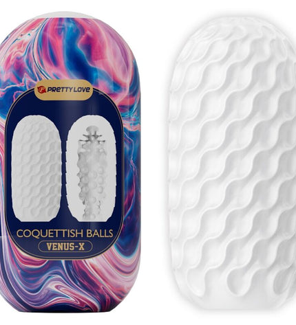 PRETTY LOVE - COQUETTISH BALLS MASTURBATEUR HOMME EN SILICONE BLANC by PRETTY LOVE