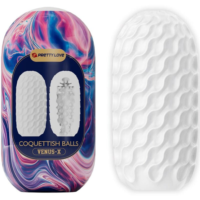 PRETTY LOVE - COQUETTISH BALLS MASTURBATEUR HOMME EN SILICONE BLANC by PRETTY LOVE