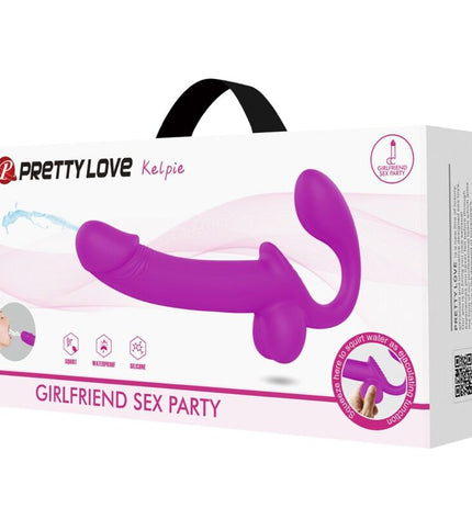 PRETTY LOVE - STIMULATEUR DOUBLE STRAP-ON KELPIE VIOLET by PRETTY LOVE