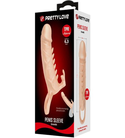 PRETTY LOVE - EMMIT MANCHON POUR PÉNIS + STIMULATEUR DE CLITORIS CHAIR by PRETTY LOVE