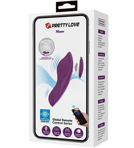 PRETTY LOVE - MANE LAY ON MASSEUR DE CLITORIS 10 VIBRATIONS TÉLÉCOMMANDE VIOLET by PRETTY LOVE