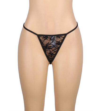 SUBBLIME - 954185 BABYDOLL EN DENTELLE À BRETELLES RÉGLABLES NOIRE S/M by SUBBLIME BABYDOLLS