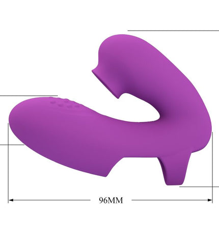 PRETTY LOVE - VIBRATEUR DE DOIGTS ATHENA AVEC STIMULATEUR DE CLITORIS VIOLET by PRETTY LOVE