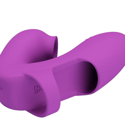 PRETTY LOVE - VIBRATEUR DE DOIGTS ATHENA AVEC STIMULATEUR DE CLITORIS VIOLET by PRETTY LOVE