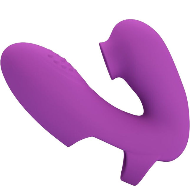 PRETTY LOVE - VIBRATEUR DE DOIGTS ATHENA AVEC STIMULATEUR DE CLITORIS VIOLET by PRETTY LOVE