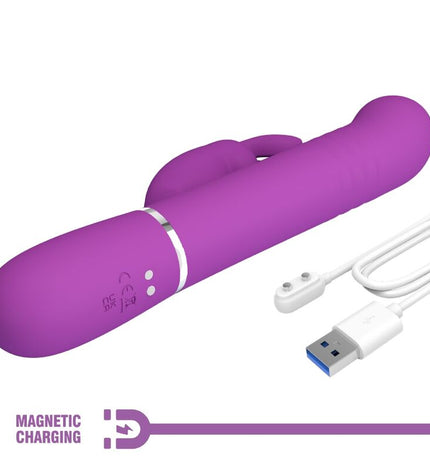 PRETTY LOVE - VIBRATEUR LAPIN MULTIFONCTION COALE 4 EN 1 VIOLET by PRETTY LOVE