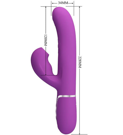 PRETTY LOVE - VIBRATEUR LAPIN MULTIFONCTION 3 EN 1 PERLITA VIOLET by PRETTY LOVE
