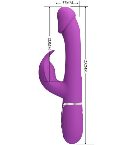 PRETTY LOVE - KAMPAS VIBRATEUR LAPIN MULTIFONCTION 3 EN 1 VIOLET by PRETTY LOVE