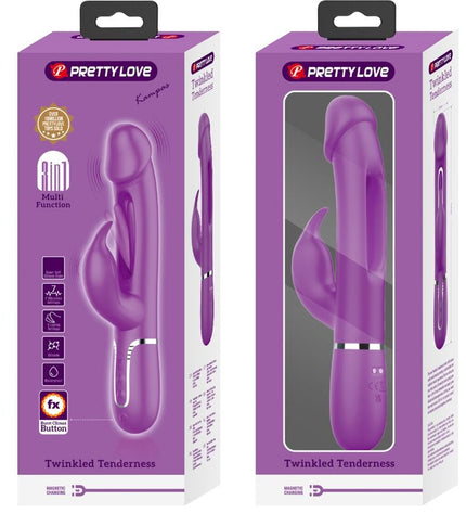 PRETTY LOVE - KAMPAS VIBRATEUR LAPIN MULTIFONCTION 3 EN 1 VIOLET by PRETTY LOVE