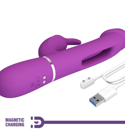 PRETTY LOVE - KAMPAS VIBRATEUR LAPIN MULTIFONCTION 3 EN 1 VIOLET by PRETTY LOVE