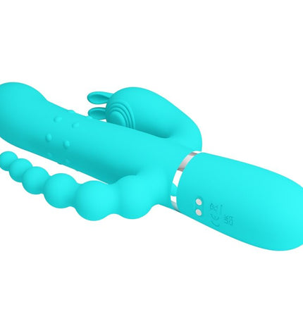 PRETTY LOVE - CAMMY 4 EN 1 VIBRATEUR MULTIFONCTION TRIPPLE RABBIT BLEU by PRETTY LOVE