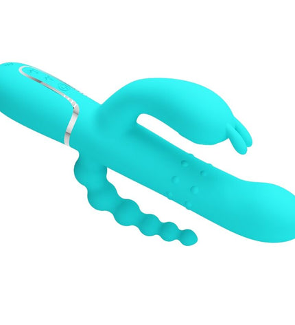 PRETTY LOVE - CAMMY 4 EN 1 VIBRATEUR MULTIFONCTION TRIPPLE RABBIT BLEU by PRETTY LOVE