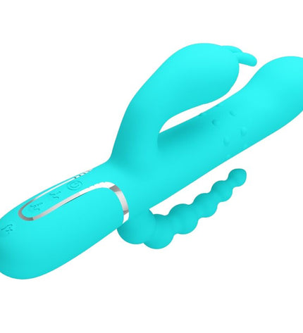 PRETTY LOVE - CAMMY 4 EN 1 VIBRATEUR MULTIFONCTION TRIPPLE RABBIT BLEU by PRETTY LOVE