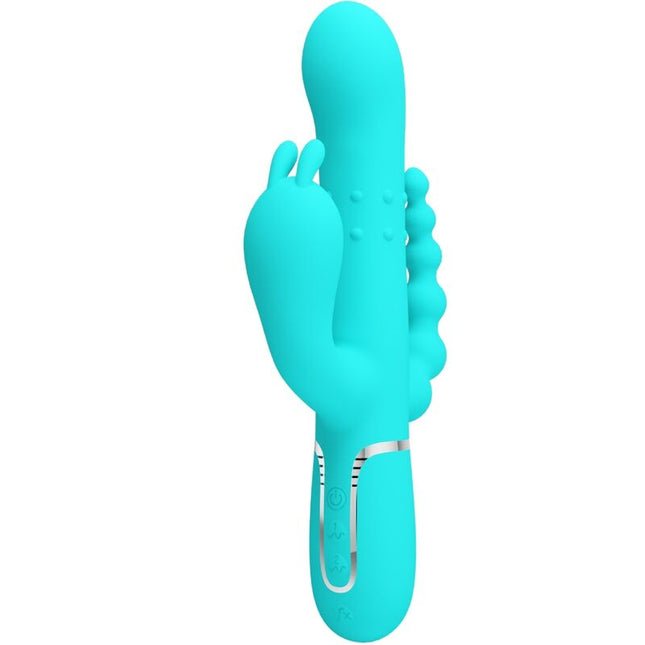 PRETTY LOVE - CAMMY 4 EN 1 VIBRATEUR MULTIFONCTION TRIPPLE RABBIT BLEU by PRETTY LOVE