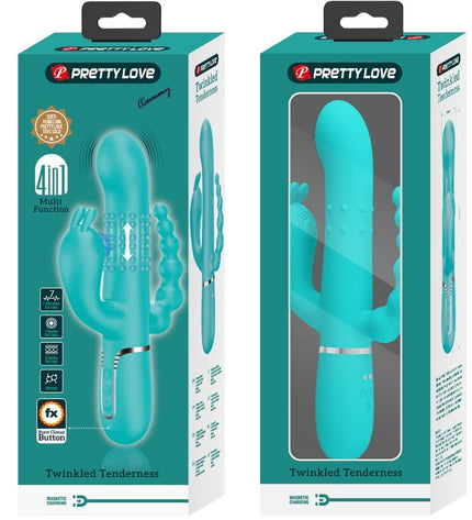 PRETTY LOVE - CAMMY 4 EN 1 VIBRATEUR MULTIFONCTION TRIPPLE RABBIT BLEU by PRETTY LOVE