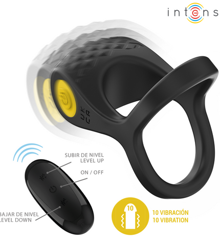 INTENSE - ALEX VIBRATEUR DOUBLE ANNEAU PÉNIS 10 VIBRATIONS NOIR by INTENSE FOR HIM