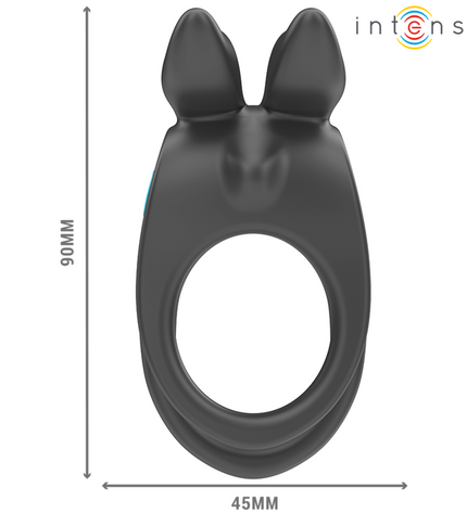 INTENSE - SAM VIBRATEUR DOUBLE ANNEAU PÉNIS 10 VIBRATIONS NOIR by INTENSE FOR HIM