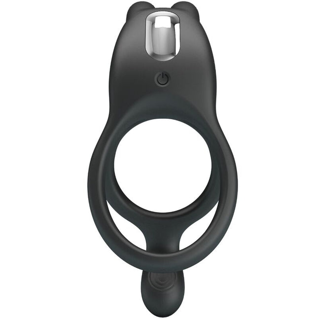 PRETTY LOVE - SETH DOUBLE ANNEAU VIBRANT LAPIN 7 VIBRATIONS NOIR by PRETTY LOVE
