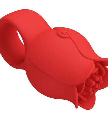 PRETTY LOVE - VIBRATEUR DE DOIGT EN FORME DE JAE ROSE 10 VIBRATIONS ROUGE by PRETTY LOVE
