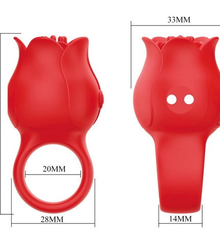 PRETTY LOVE - VIBRATEUR DE DOIGT EN FORME DE JAE ROSE 10 VIBRATIONS ROUGE by PRETTY LOVE