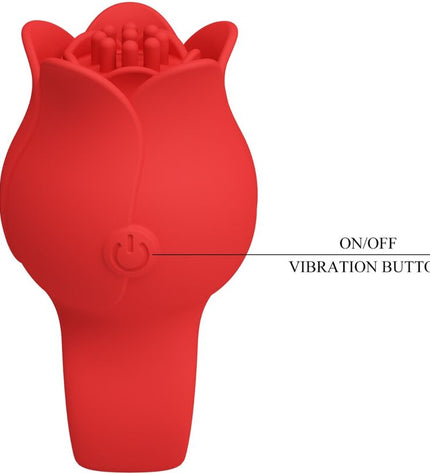 PRETTY LOVE - VIBRATEUR DE DOIGT EN FORME DE JAE ROSE 10 VIBRATIONS ROUGE by PRETTY LOVE
