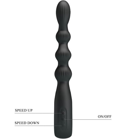 PRETTY LOVE - VIBRATEUR ANAL FEDERER 12 VIBRATIONS NOIR by PRETTY LOVE