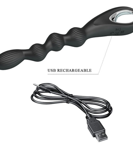 PRETTY LOVE - VIBRATEUR ANAL FEDERER 12 VIBRATIONS NOIR by PRETTY LOVE