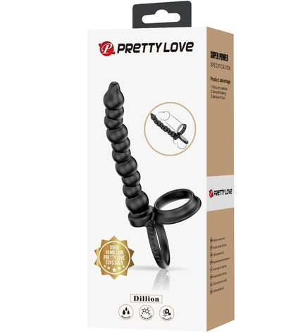 PRETTY LOVE - ANNEAU PÉNÉTRANT À DOUBLE PÉNÉTRATION DILLION NOIR by PRETTY LOVE
