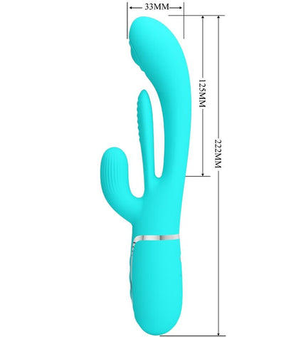 PRETTY LOVE - SHANIA TRIPLE RABBIT VIBRATEUR MULTIFONCTION 3 EN 1 BLEU by PRETTY LOVE PARTY UP