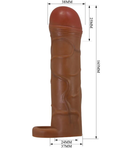 PRETTY LOVE - MANCHON DE PÉNIS POUR OIGNON AVEC EXTENSION DE 2,5 CM MULATTO by PRETTY LOVE