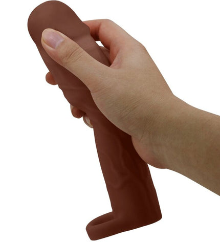 PRETTY LOVE - MANCHON DE PÉNIS GERD AVEC EXTENSION DE 7,6 CM MULÂTRE by PRETTY LOVE