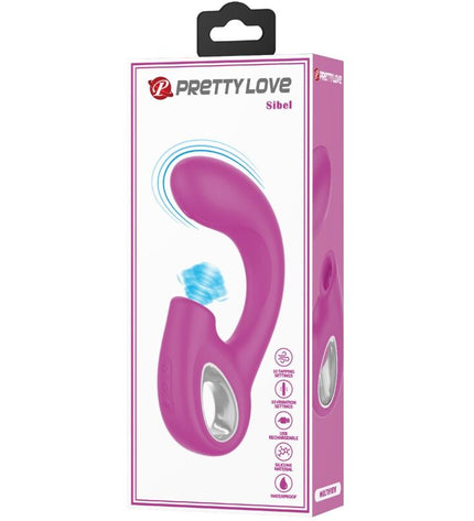 PRETTY LOVE - SIBEL VIBRATEUR POINT G + STIMULATEUR CLITORIS SIBEL 10 VIBRATIONS VIOLET by PRETTY LOVE