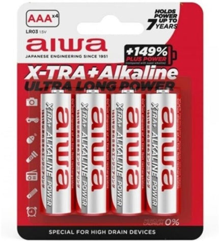 AIWA - PILE ALCALINE X-TRA AAA LR03 BLISTER*4 by AIWA