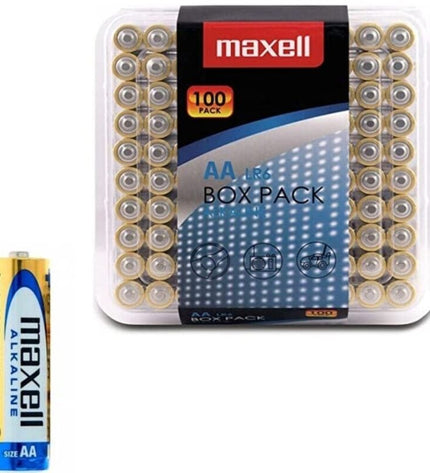 MAXELL - PACK DE 100 PILES ALCALINES AA LR6 by MAXELL